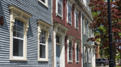 Facade of building, Saint John, New Brunswick, Canada